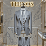 Terno Cinza claro Saint Lazare gola pontuda