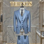 Terno Azul Claro Risca de giz