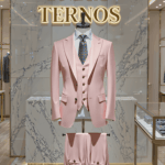 Terno Rosa claro Saint Lazare gola pontuda