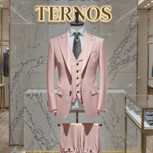 Terno Rosa claro Saint Lazare gola pontuda