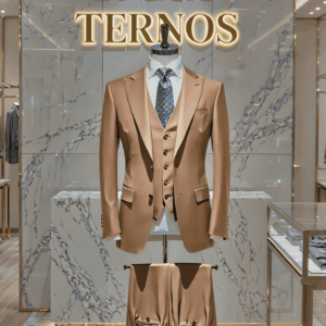 Terno Bege Saint Lazare gola pontuda