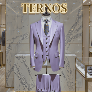 Terno Violeta Saint Lazare gola pontuda